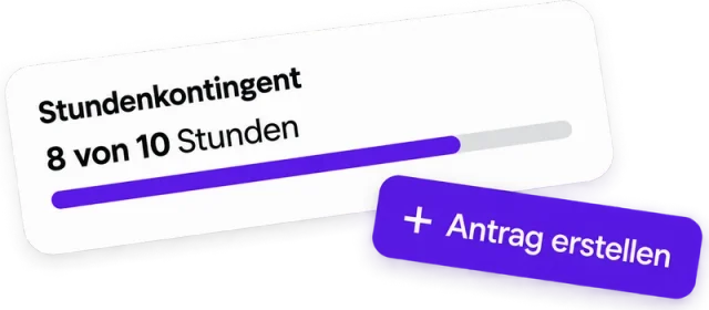 Beispielhaftes Stundenkontingent für Psychotherapie mit Aktion zum Erstellen eines Krankenkassenantrags.
